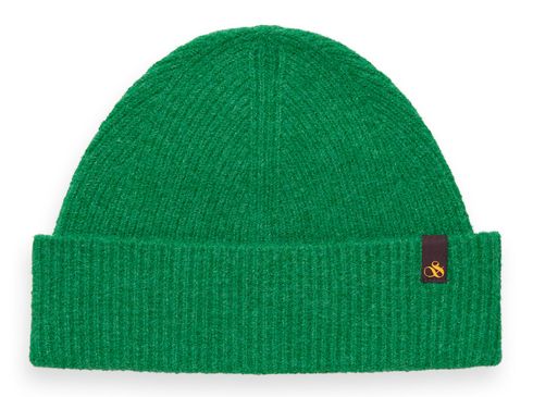 SCOTCH & SODA Soft Rib-Knit Beanie Rave Green