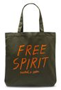 SCOTCH & SODA Canvas Artwork Print Tote Bag Military SCOTCH & SODA Canvas Artwork Print Tote Bag Military