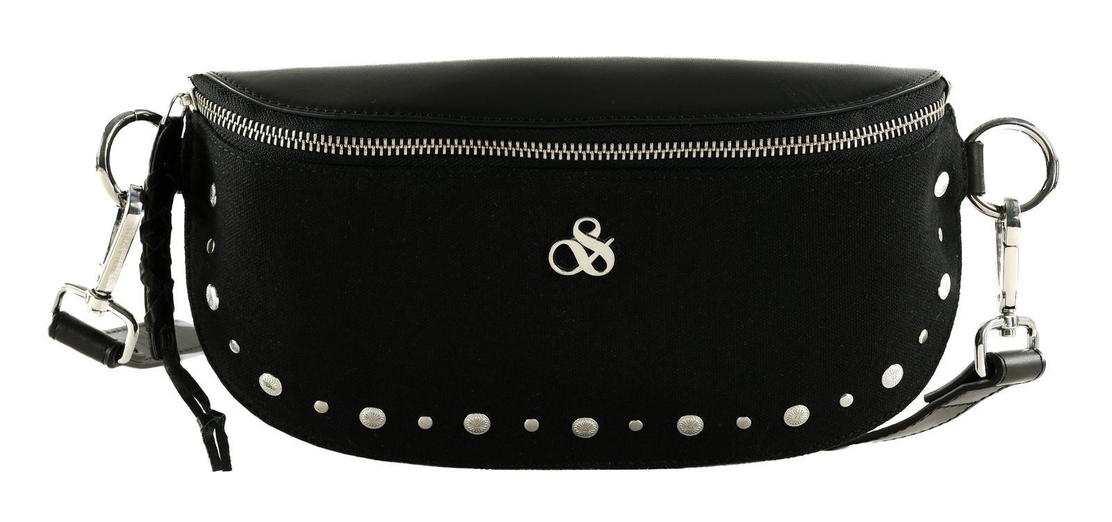 SCOTCH & SODA Canvas Leather Bumbag Evening Black