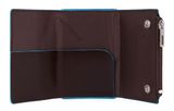 PIQUADRO Blue Square Compact Wallet Mogano