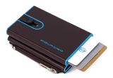 PIQUADRO Blue Square Compact Wallet Mogano