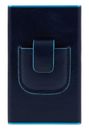 PIQUADRO Blue Square Card Case Slider CONNEQU Pocket Night Blue PIQUADRO Blue Square Card Case Slider CONNEQU Pocket Night Blue