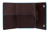 PIQUADRO Blue Square Compact Wallet Slider RFID Mogano PIQUADRO Blue Square Compact Wallet Slider RFID Mogano