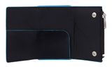 PIQUADRO Blue Square Compact Wallet Black