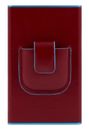 PIQUADRO Blue Square Card Case Slider CONNEQU Pocket Rosso PIQUADRO Blue Square Card Case Slider CONNEQU Pocket Rosso