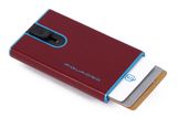 PIQUADRO Blue Square Card Case Slider CONNEQU Pocket Rosso PIQUADRO Blue Square Card Case Slider CONNEQU Pocket Rosso