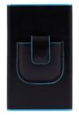 PIQUADRO Blue Square Card Case Slider CONNEQU Pocket Black PIQUADRO Blue Square Card Case Slider CONNEQU Pocket Black