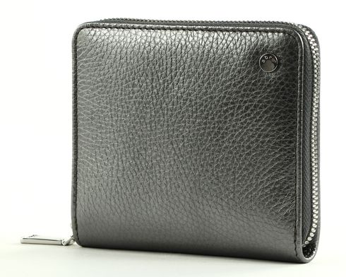 abro Leather Shimmer Zip Wallet Anthracite