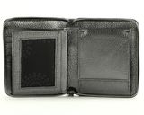 abro Leather Shimmer Zip Wallet Anthracite