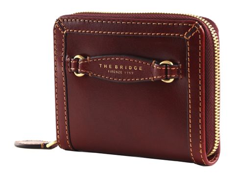 THE BRIDGE Bettina Zip Around Wallet S Chianti Bordeaux Abb. Oro