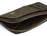 SCOTCH & SODA Printed Leather Cardholder With A Zip Leopard Spot Green SCOTCH & SODA Printed Leather Cardholder With A Zip Leopard Spot Green