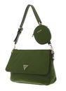 GUESS Eco Gemma Top Zip Shoulder Bag Olive