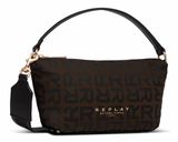 REPLAY Shoulder Bag Brown Cocoa + Black