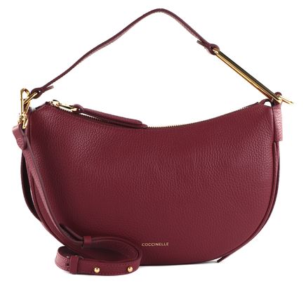 COCCINELLE Priscilla Handbag Grained Leather Garnet Red