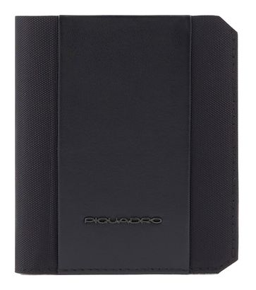 PIQUADRO Brief2 Vertical Men´s Wallet with Coin Pocket RFID Black