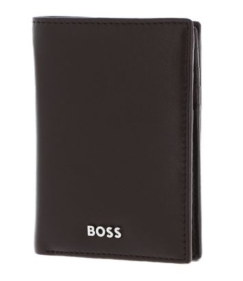 HUGO BOSS Classic Smooth Trifold Card Case Brown