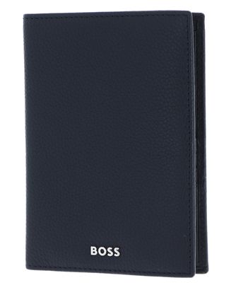 HUGO BOSS Classic Grained Passport Case Dark Blue