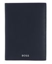 HUGO BOSS Classic Grained Passport Case Dark Blue