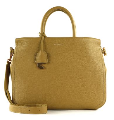 COCCINELLE Blue Soft Handbag Grained Leather Citronella