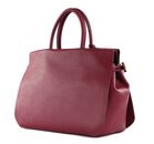 COCCINELLE Blue Soft Handbag Grained Leather Garnet Red