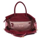 COCCINELLE Blue Soft Handbag Grained Leather Garnet Red