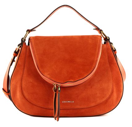 COCCINELLE Coccinelle Sole Suede Handbag Tangerine