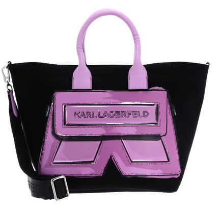 KARL LAGERFELD Icon K Canvas Shopper Black