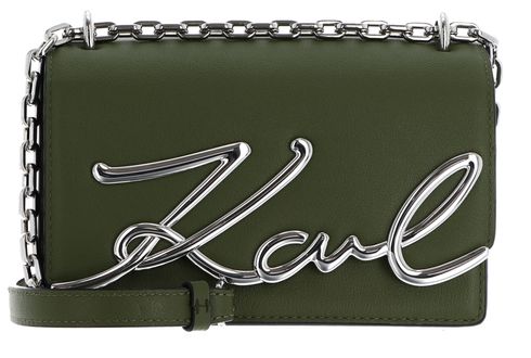 KARL LAGERFELD K / Signature Shoulder Bag S Olive