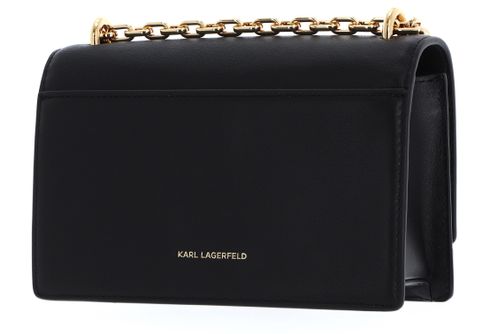 KARL LAGERFELD ベルト ブラック S K/SIGNATURE black belt with rhinestones brand Karl Lagerfeld