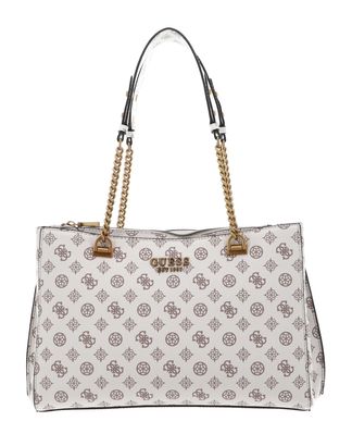 GUESS Fynna Girlfriend Carryall Cream Logo GUESS Fynna Girlfriend Carryall Cream Logo