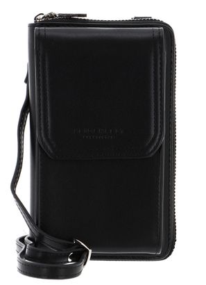 SEIDENFELT MANUFAKTUR Sanna Phone Wallet Black / Silver