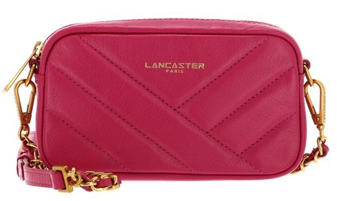 LANCASTER Soft Matelassé Crossbody Bag Fuxia