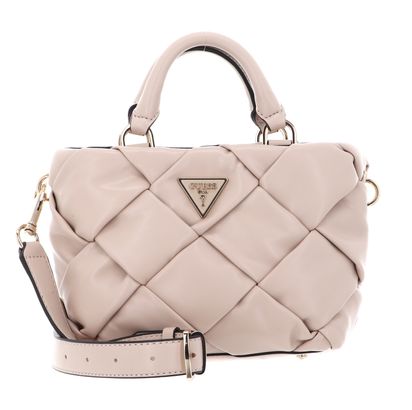 GUESS Zaina Mini Satchel Bag Stone