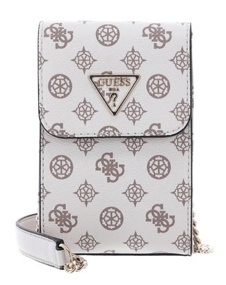 GUESS Noelle Girlfriend Smartphone Bag Cream Logo