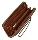 FOSSIL Logan RFID Zip Around Clutch Bronze FOSSIL Logan RFID Zip Around Clutch Bronze