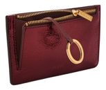 FOSSIL Logan Zip Card Case Red Mahogany FOSSIL Logan Zip Card Case Red Mahogany