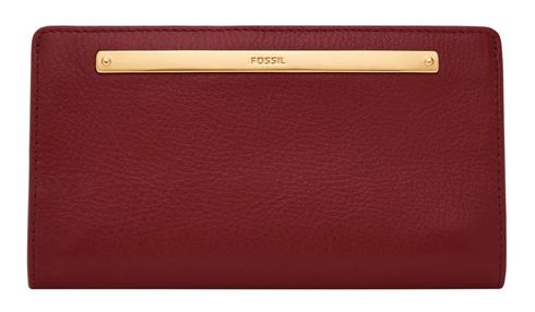 FOSSIL Liza Slim Bifold Wallet Scarlet