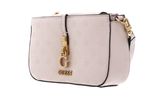 GUESS G James Logo Mini Double Zip Crossbody Bag Blush Logo