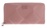 Calvin Klein Re-Lock Quilt Zip Around Wallet Ash Rose