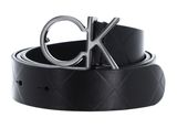 Calvin Klein Re-Lock Quilt CK Logo Belt 30MM W100 CK Black Calvin Klein Re-Lock Quilt CK Logo Belt 30MM W100 CK Black