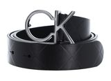 Calvin Klein Re-Lock Quilt CK Logo Belt 30MM W85 CK Black Calvin Klein Re-Lock Quilt CK Logo Belt 30MM W85 CK Black