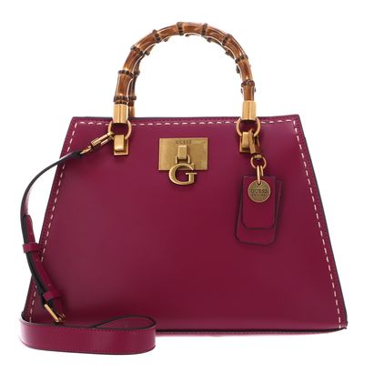 GUESS Stephi Bamboo Satchel Boysenberry