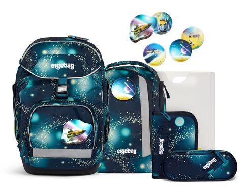 ergobag Galaxy Glow-Edition Pack-Set 6-teilig RaumfahrBär