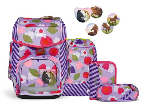 ergobag Cubo Schoolbag Set 5-teilig BlütenzauBär