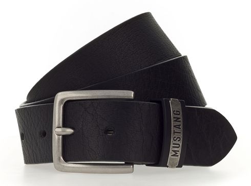 MUSTANG Classic Leather Belt W90 Black - kürzbar