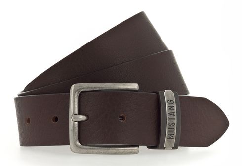 MUSTANG Classic Leather Belt W90 Dark Brown - kürzbar