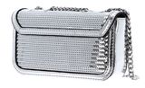 GUESS Kaska Mini Convertible Crossbody Flap Silver