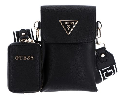 GUESS Latona Flap Chit Chat Phone Bag Black