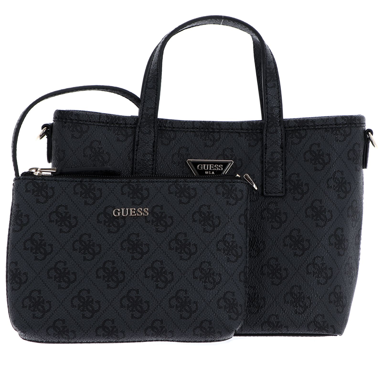 GUESS Latona Mini Tote Coal Logo GUESS Latona Mini Tote Coal Logo