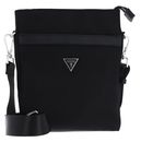 GUESS Certosa Nylon Eco Crossbody Flat with Front Zip Black